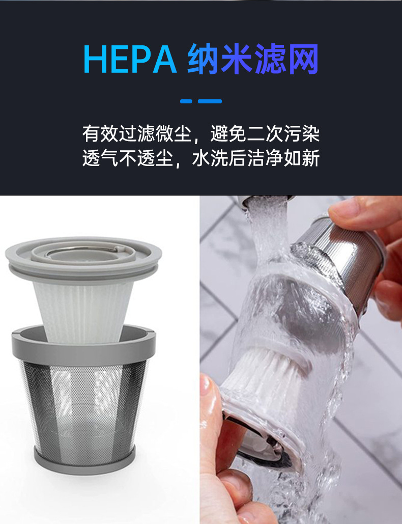 Car Vacuum Cleaner, Handheld Brushless Dust Removal and Inflator, Large Suction Power, Four-In-One Mini Car Dust Blower V27S
