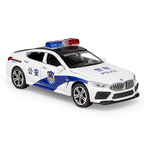 Simulation 1:32 M8 Police Car Alloy Sound and Light Springback Model Children's Decorative Ornament Car Toy Wholesale