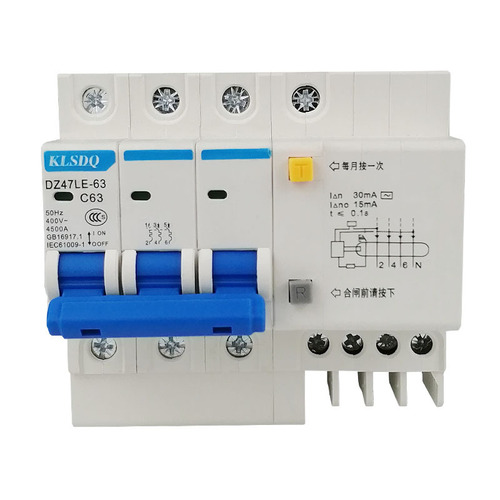 Small leakage circuit breaker DZ47LE-63/1P+N/2P/3P+N/4P leakage circuit breaker