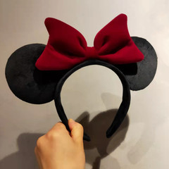 卡通節慶派對頭箍蝴蝶結米奇耳朵發箍遊樂園頭飾拍照發卡