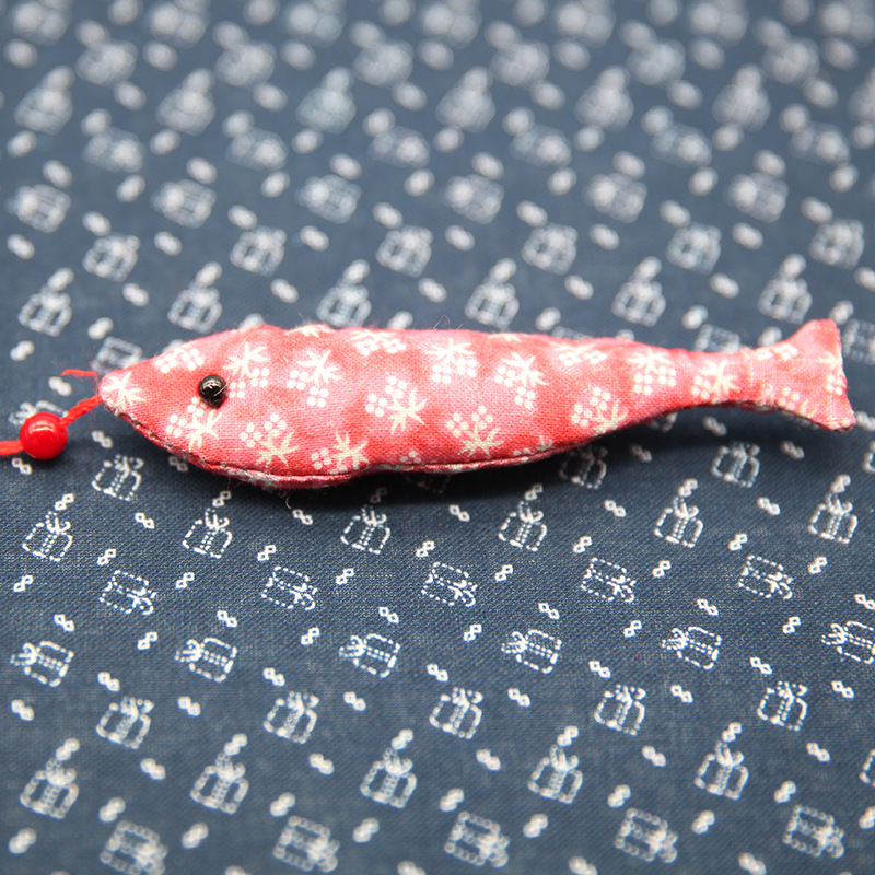 Patchwork estilo antiguo pescado coche colgante bolsa joyería suéter cadena bordado decorativo hecho a mano DIY llavero colgante