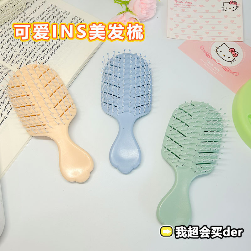 高見え可愛いクマバッグコームシリーズ 6004 マカロンハンギングカード レディース理美容コーム フラットコーム カーリーヘアコーム|undefined