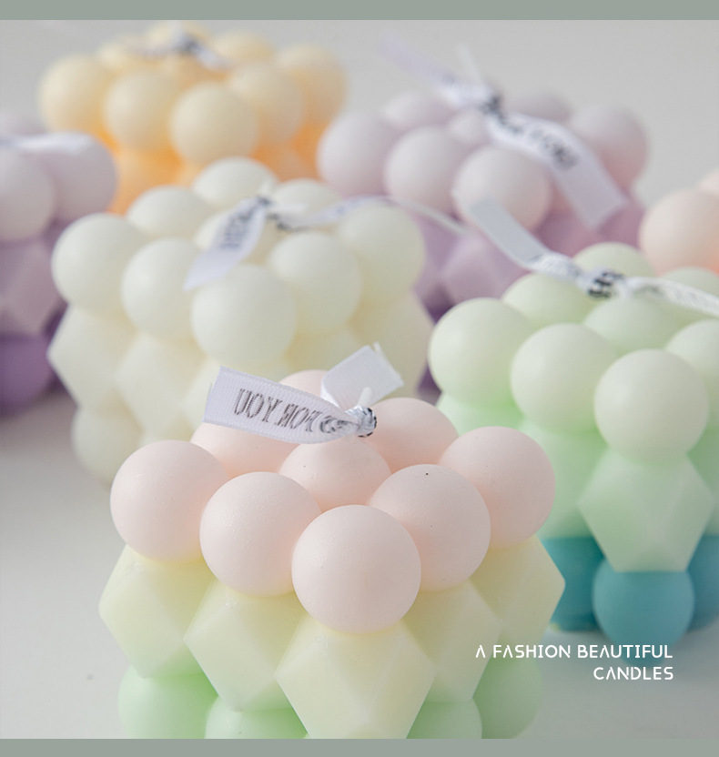 魔方香薰蜡烛伴手礼ins创意家居摆饰套装拍摄道具跨境蜡烛结婚礼详情10