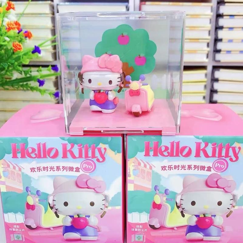 本物の新作サンリオハローキティハッピータイムシリーズブラインドボックスマイクロボックスかわいい漫画フィギュア装飾品|undefined