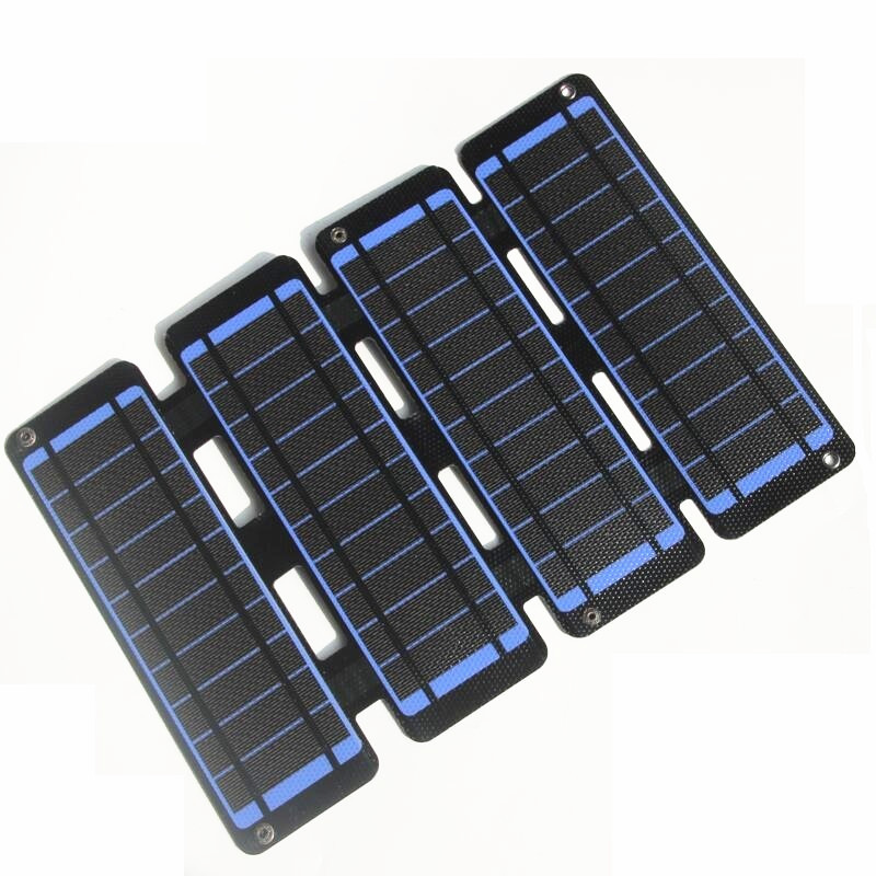 13W 5V ETFE Solar Panel Folding Bag Charger Mobile Phone Power Charger Dual USB Output