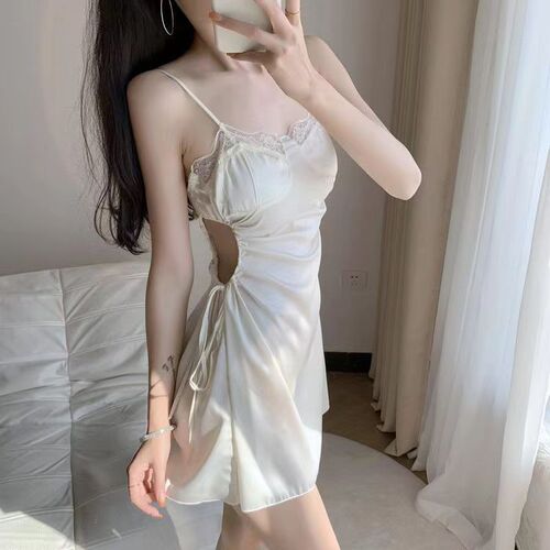 Dieyu New Sexy Hollow Drawstring Sexy Underwear Women's Suspender Lace Pajamas Pure Desire Hot Nightgown Wholesale
