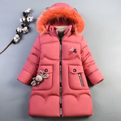 Cross-border foreign trade children's winter clothing girls' cotton coat 2023 winter new style children's thickened cotton clothing girls' warm outerwear