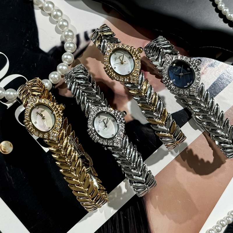 Scottie9773 Shi Gaodi Nuovo orologio da donna ovale in oro con cinturino a coda di pesce_voghion.com