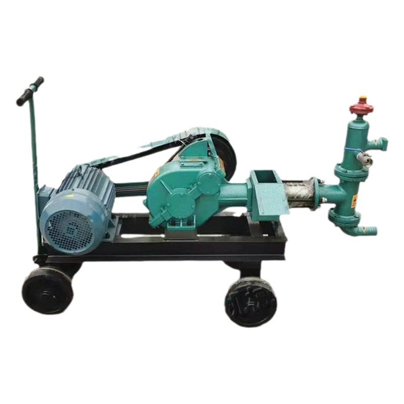 Bomba de lodo grande de alta presión de cemento de barra horizontal mortero empujado a mano Rueda de la máquina de lechada de perno Bomba de lodo de alta presión de túnel