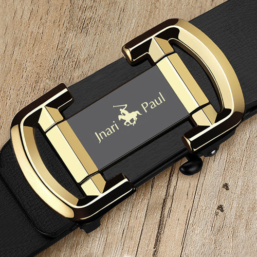 Men's belt toothless automatic buckle genuine leather men's young and middle-aged simple and fashionable inner wear type factory direct selling belt for men