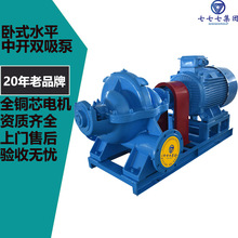 工业污循环市政供利大功率流量灌溉抽水处理卧蜗壳式S双吸中开泵