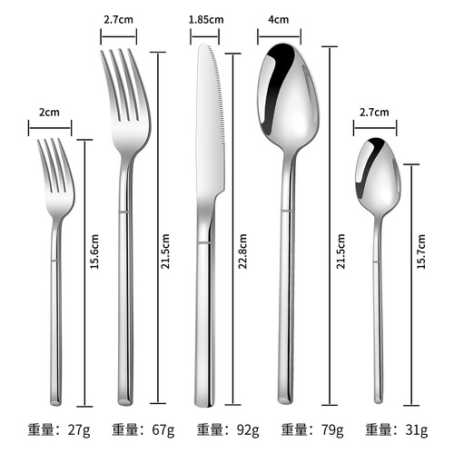 304 stainless steel knight knife fork spoon hotel western tableware set wholesale high-end club thick steak knife fork