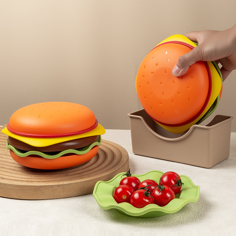 Household hamburger bone dish, creative snack food serving plate, small snack fruit plate, six-piece set of sauce dishes and dinner plates Household hamburger bone dish, creative snack food serving plate, small snack fruit plate, six-piece set of sauce dishes and dinner plates