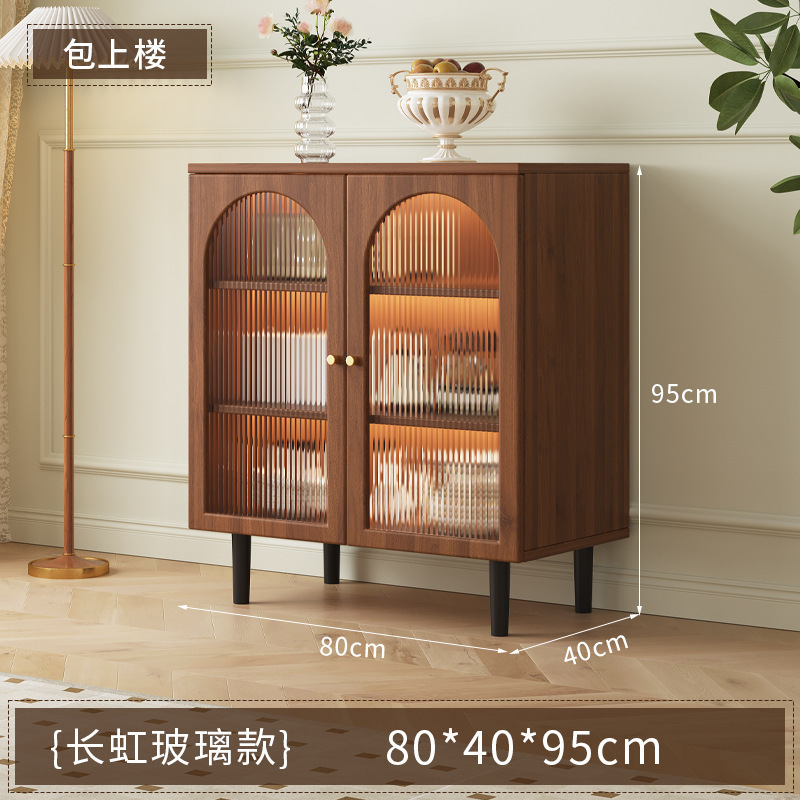法式餐边柜现代简约藤编储物柜子家用餐厅茶水柜厨房收纳橱柜边柜|undefined