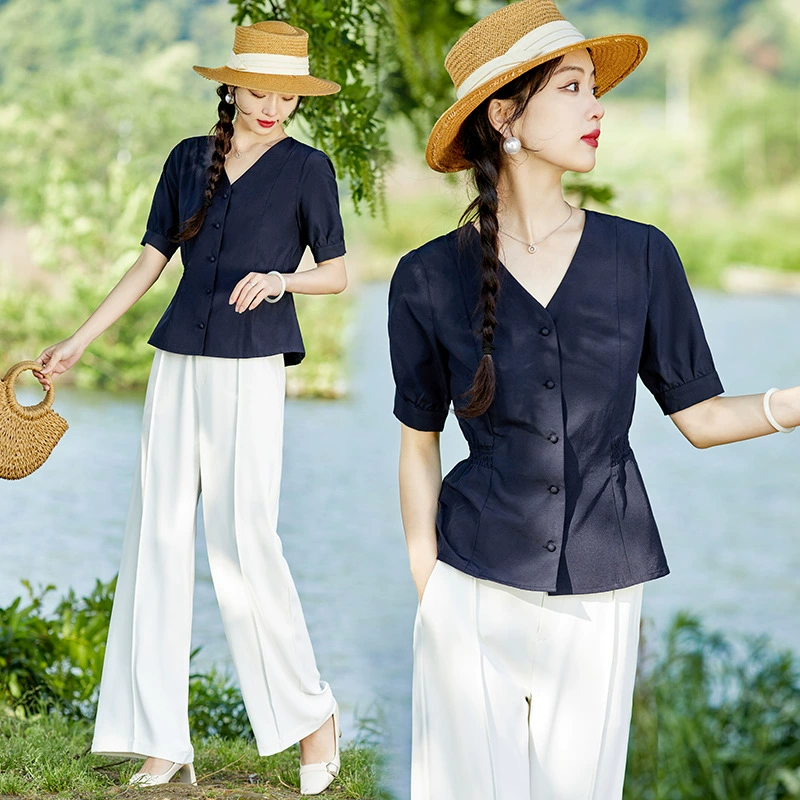 Европейский и американский стильный роскошный костюм для женщин, летний новый стиль 2025 года, элегантный повседневный модный профессиональный комплект из двух предметов