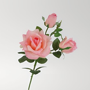 High-Quality Moisturizing Rose 3-Headed Rose Home Decoration Flower Arrangement Ornaments Wedding Fake Flower Photography Props Wholesale