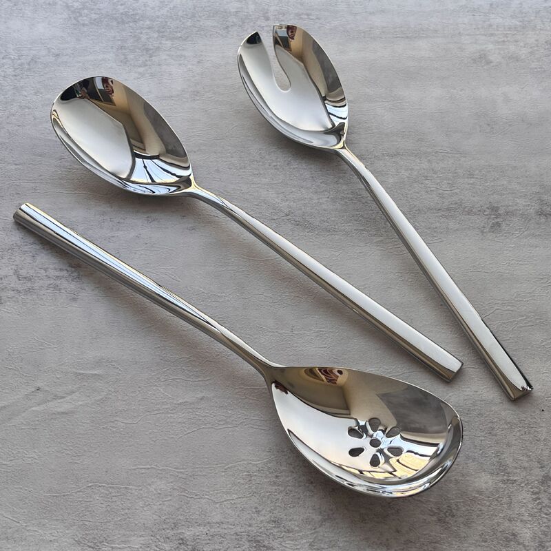 304 Stainless Steel Serving Spoon, High-Quality One-Piece Pasta Scoop, Hotel-Specific Serving Strainer