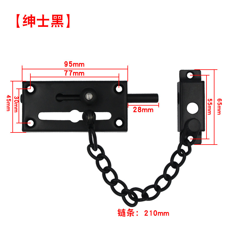 Sukook acero inoxidable anti-robo de la cadena de protección de la cerradura de la puerta del perno de acero inoxidable antirrobo hebilla de doble propósito cerradura de la puerta con la cadena