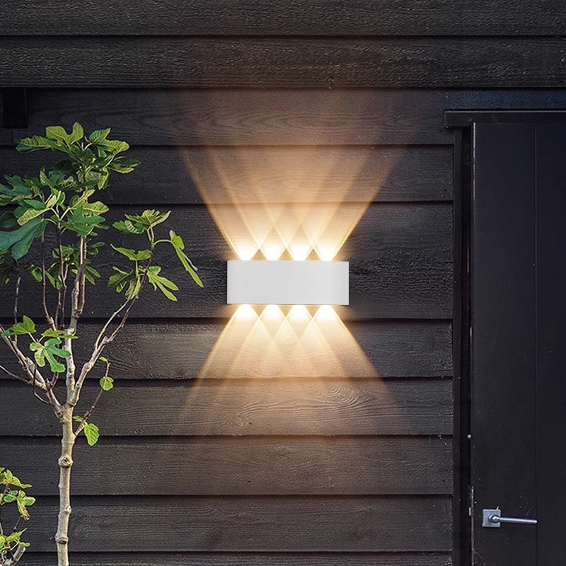 Led balcón impermeable pasillo lámpara de pared ultrafina escalera pasillo foco superior e inferior KTV color lámpara de pared de una sola cabeza lámpara de noche