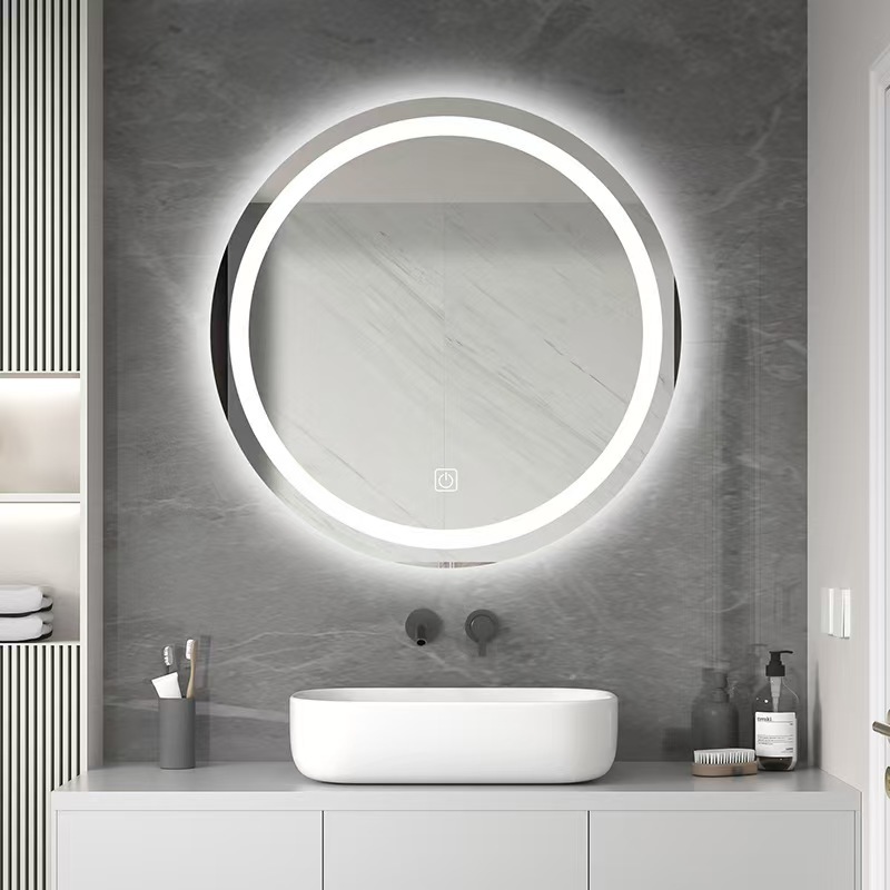 Smart Mirror Luminous Anti-Fog Hotel Smart Mirror Bathroom Wall-Mounted Bathroom Mirror Washroom Bathroom Led Makeup Mirror