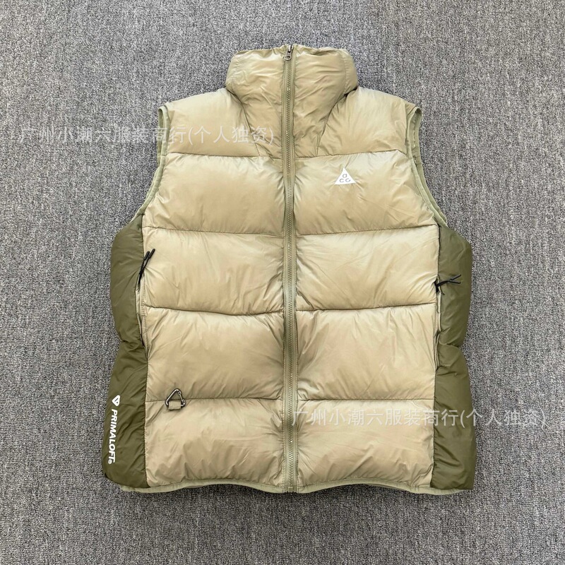 Cross-Border Vest Acg Functional Cotton Jacket Outdoor Lightweight High-Puff Cotton Coat Color-Block Hooded Puffer Jacket 1