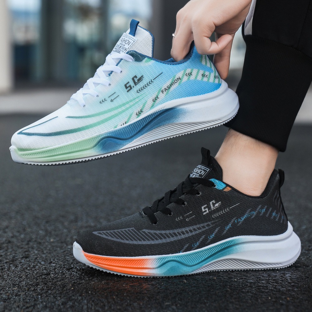 Zapatos de hombre de tamaño grande, zapatos de verano de moda, zapatos de malla, zapatos de correr cómodos, zapatos casuales transpirables para hombres