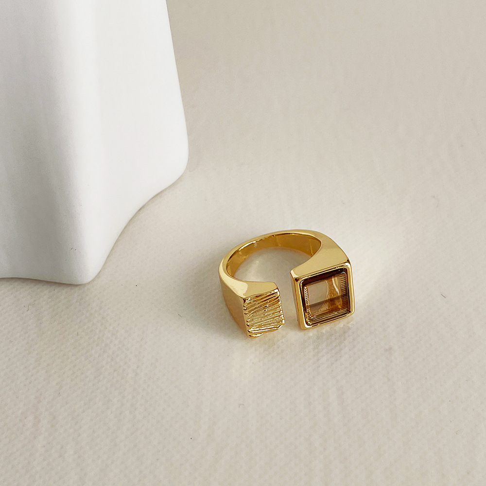 1 Piece Simple Style Geometric Metal Plating Womenu0027S Rings