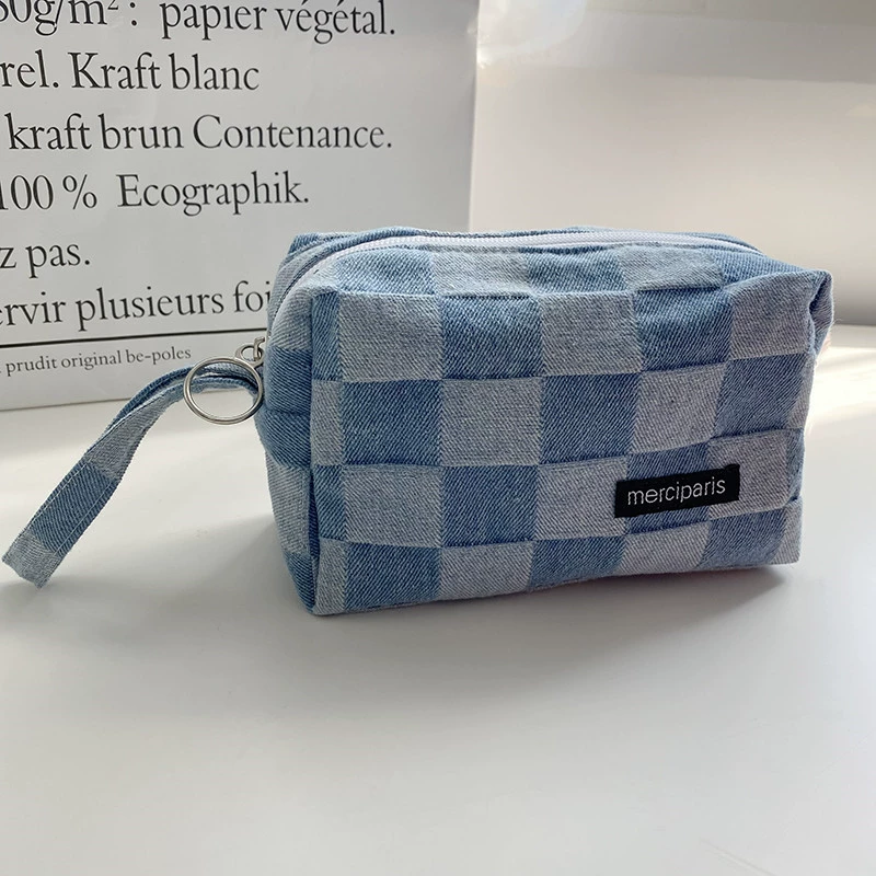Пенал Brand — вместительная школьная сумка для канцелярии, клетчатые и леопардовые принты, средний
