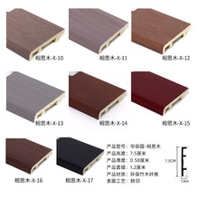 批发PVC踢脚线7.5cm塑料黑色白色平板地脚线极简防水客厅卧室