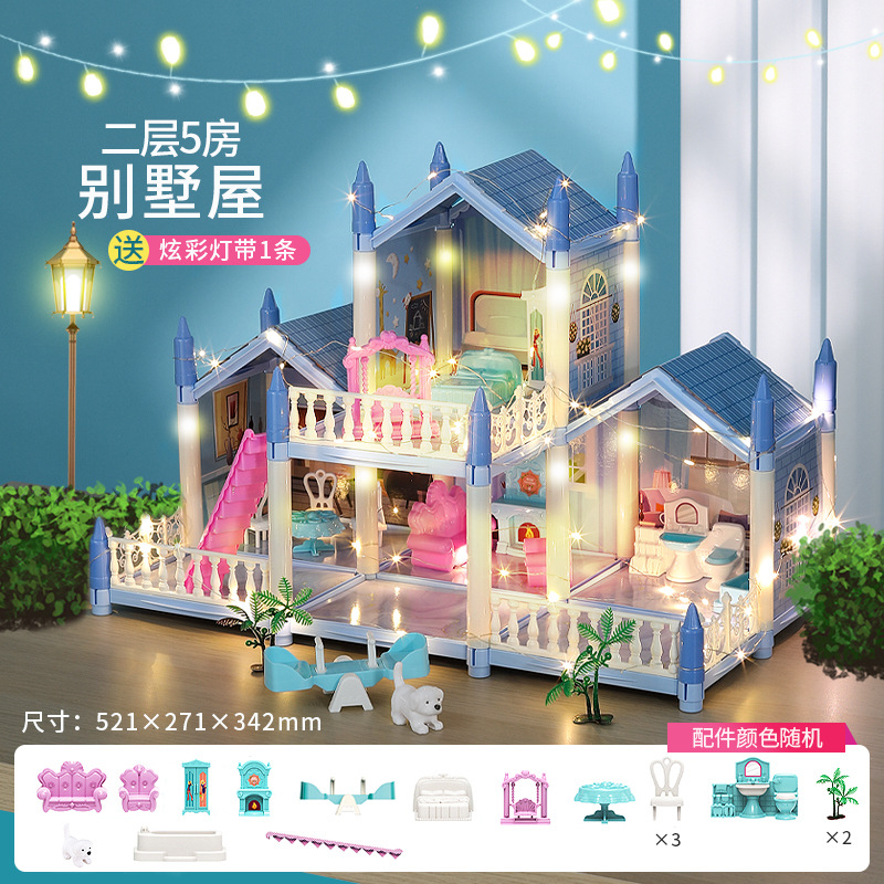 Casa de Juegos para niños juguetes grandes Villa princesa Castillo casa muñecas rompecabezas montado regalo del Día Los Niños la muchacha