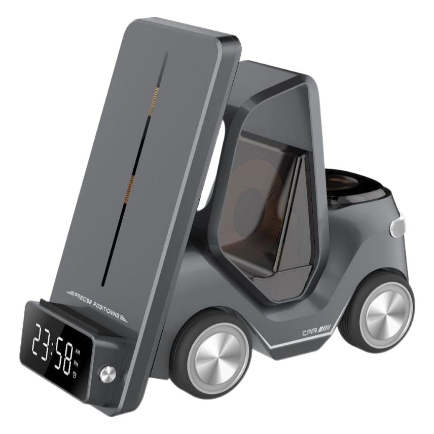 Nuevo dispositivo eléctrico inalámbrico tres en uno transfronterizo de 15W carga rápida adecuado para el soporte de carga del reloj de los auriculares del teléfono móvil de Apple