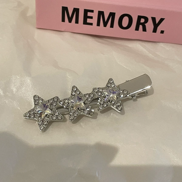 7#3 white five-pointed star hairpins