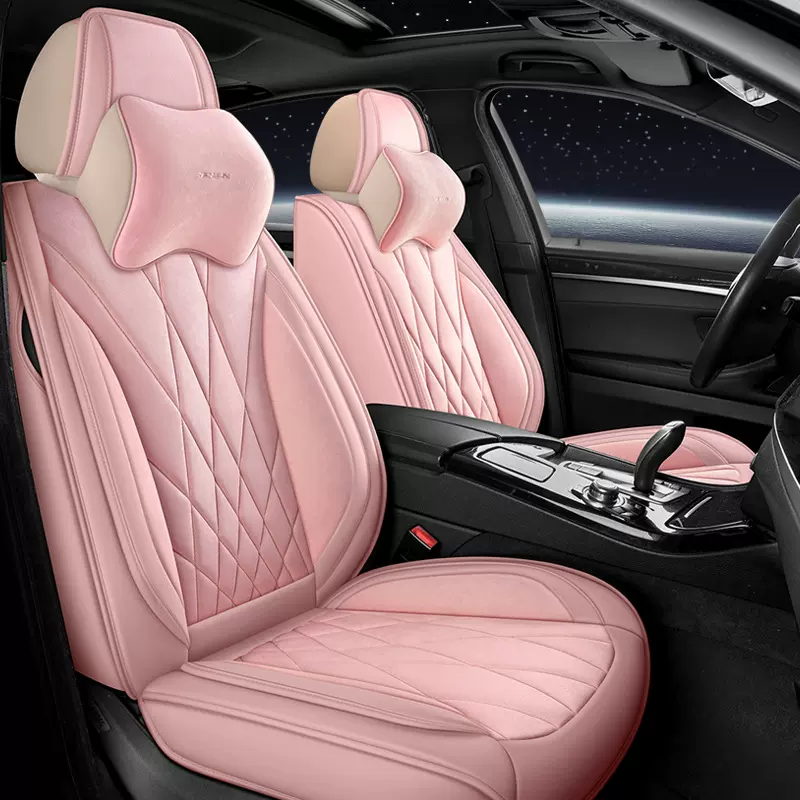 新款汽车坐垫四季通用全包围座椅套座垫翻毛皮全皮舒适透气座套