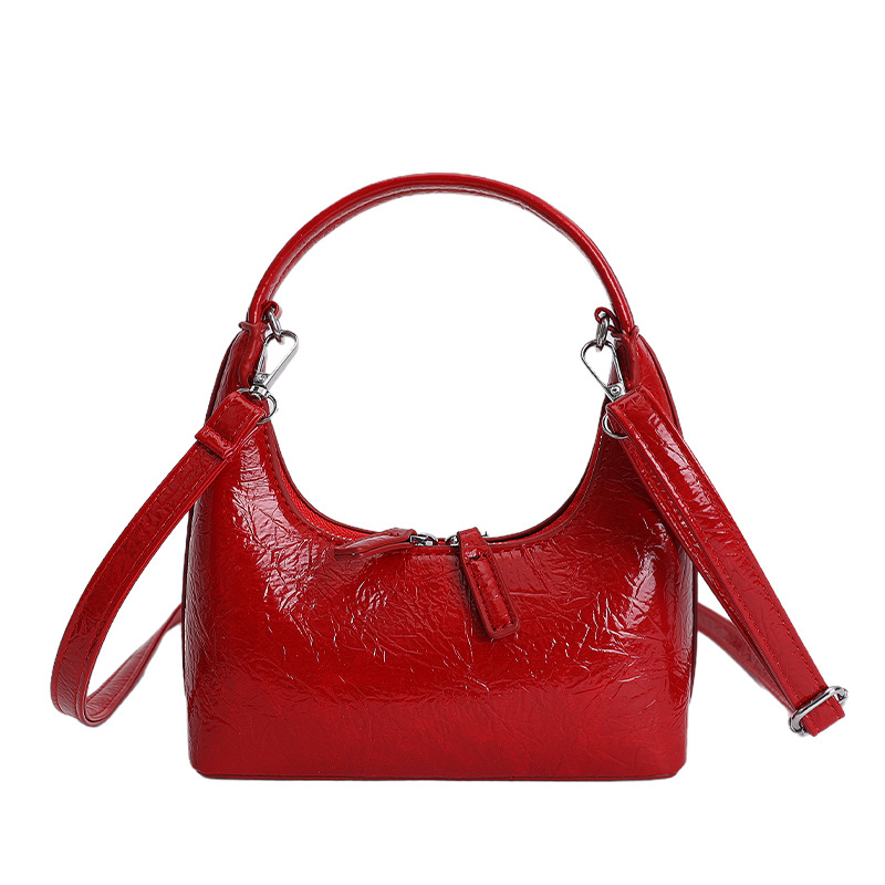 Women's Leather Crescent Handbag - Versatile Shoulder Crossbody_voghion.com