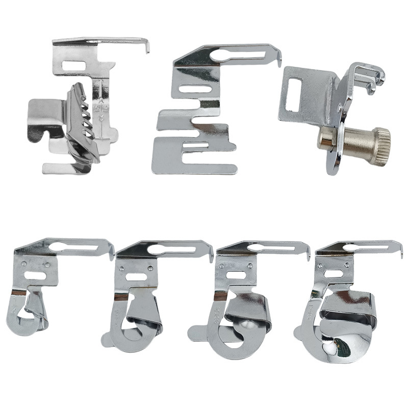 家用缝纫机包边包布条松紧带大宽卷边压脚组合套装锁边机易用