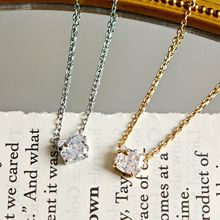 超闪少女心Kitty猫切割锆石吊坠项链可爱甜美精致百搭锁骨链配饰