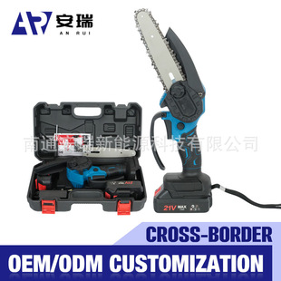 Lithium Electric Chain Saw Household Woodworking Decoration Logging Pruning Electric Chain Saw Set with Battery Garden Chainsaw