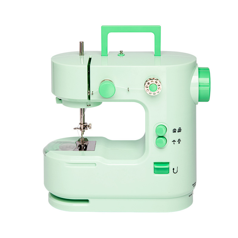 迷你缝纫机家用缝纫机1688小型厂家批发家用衣车吃厚多功能带灯