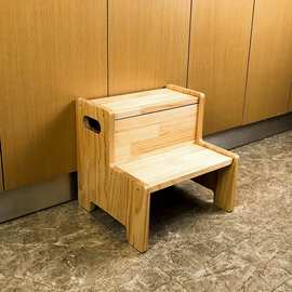 实木儿童柜台增高凳木制洗手台阶凳儿童浴室如厕训练马桶脚凳