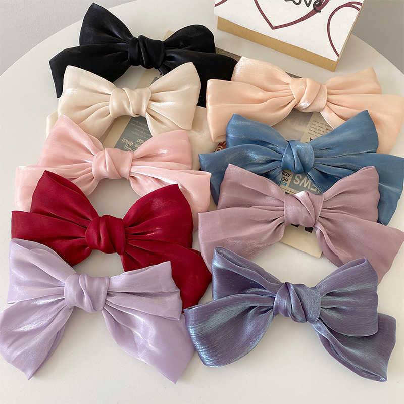 30g Weight Hair Clip Hair Accessories Type 1 Piece Quantity Holiday, Daily Occasion Bow Knot Pattern Women's Gender Sweet, Simple Style Style Women's Sweet Simple Style Bow Knot Cloth Hair Clip 11