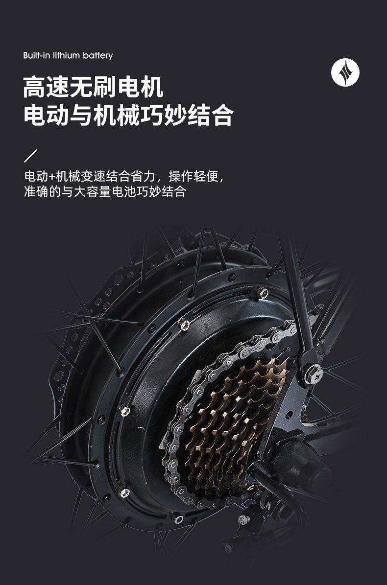 Electric Bicycle Hidden Lithium Battery 24/26 inch Electric Mountain Bike