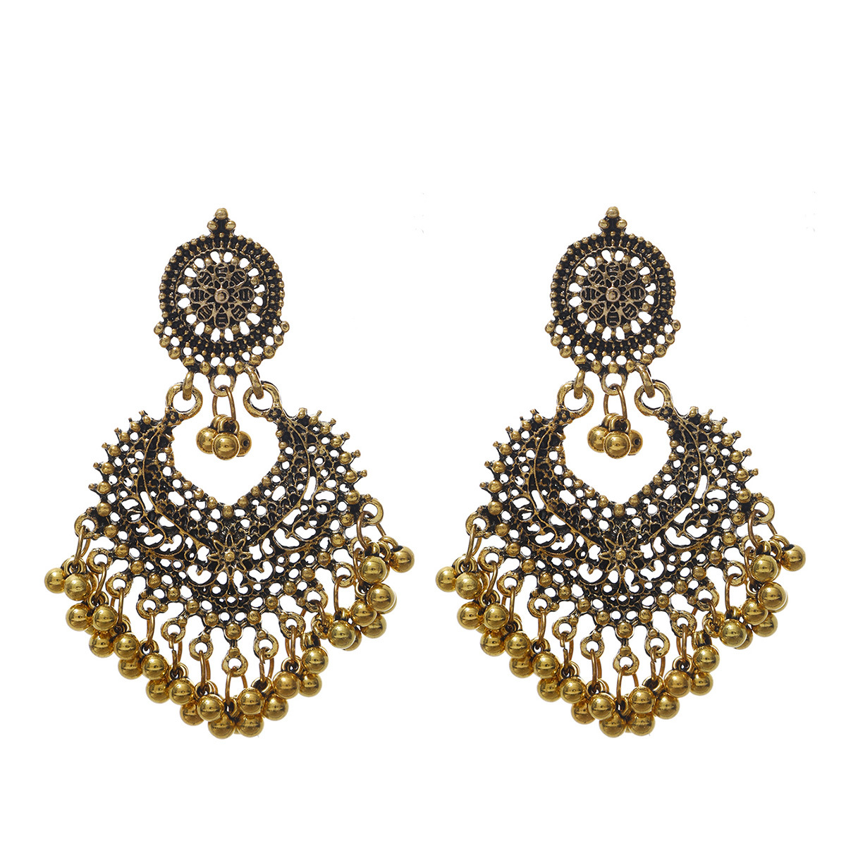 Europa y los Estados Unidos ventas transfronterizas de arroz nacional retro arroz perlas pendientes bohemia nicho simple joyas de orejas para mujeres