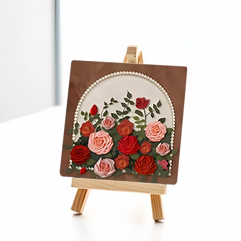 Dollhouse Dollhouse Mini Wooden Drawing Board Easel Bjd Miniature Painting Gallery Scene Model Ornaments