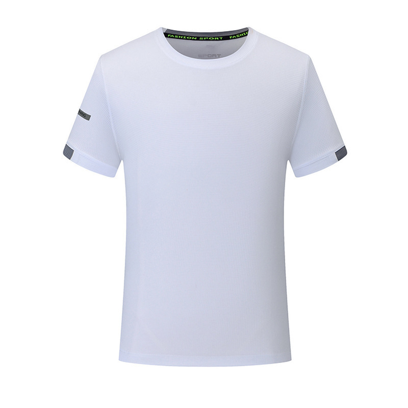氷糸速乾tシャツカスタム広告シャツ文化シャツメッシュ半袖夏の薄い襟のゆるいtシャツ印字|undefined