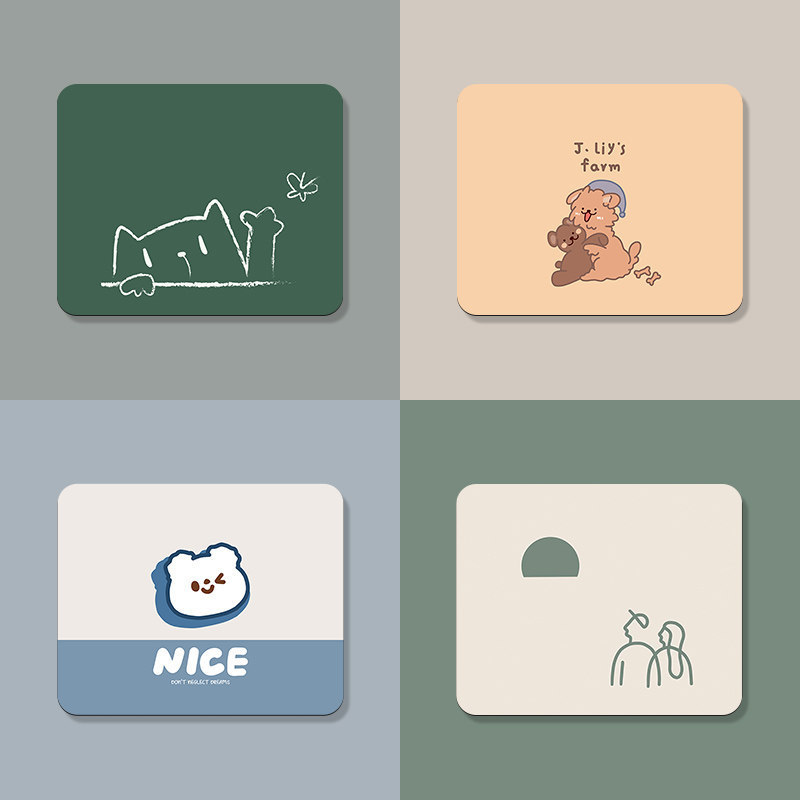Simple Small Mouse Pad for Office Use, Thickened and Smooth Laptop Desk Mat, Stylish and Creative Cute Mouse Pad