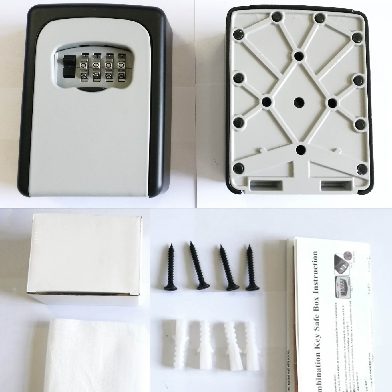 Caja de llaves con contraseña de aleación de aluminio, antirrobo y anti espolvoreo, para obras de construcción y decoración del hogar, caja de contraseña para almacenamiento de llaves transfronterizo