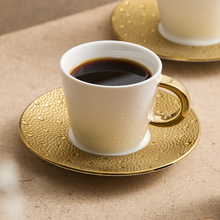 流星雨咖啡杯碟高档精致陶瓷早餐杯女生家用设计感小众拿铁杯
