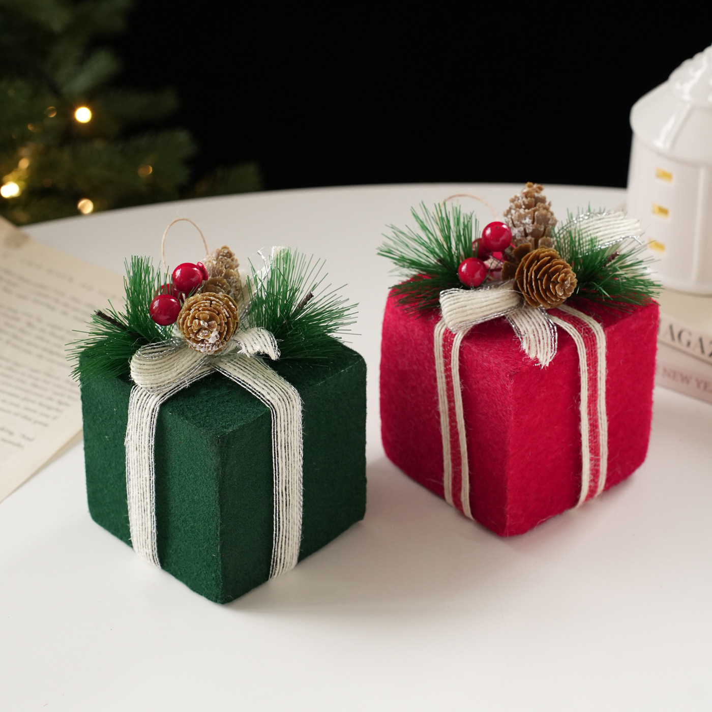 Nueva caja de regalo de Navidad espuma decoración de Navidad decoración de escritorio caja de regalo de decoración de árbol de Navidad escenario de decoración de props