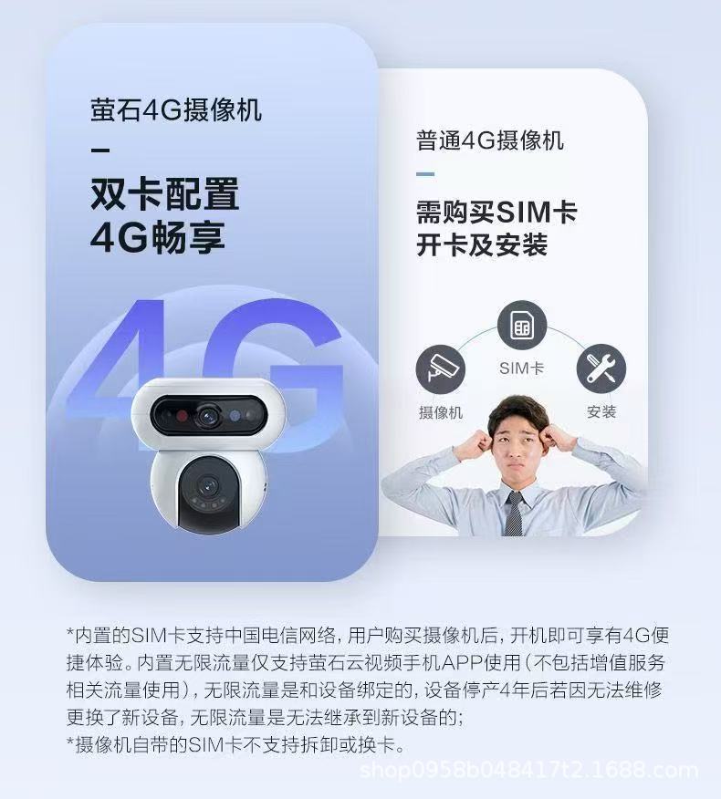 【4G Ömür Boyu Sınırsız Veri Hediyesi】Ezviz H90 Çift Kamerası 500MP Açık Alan Çift Mod WiFi Kamera İzleme C8C
