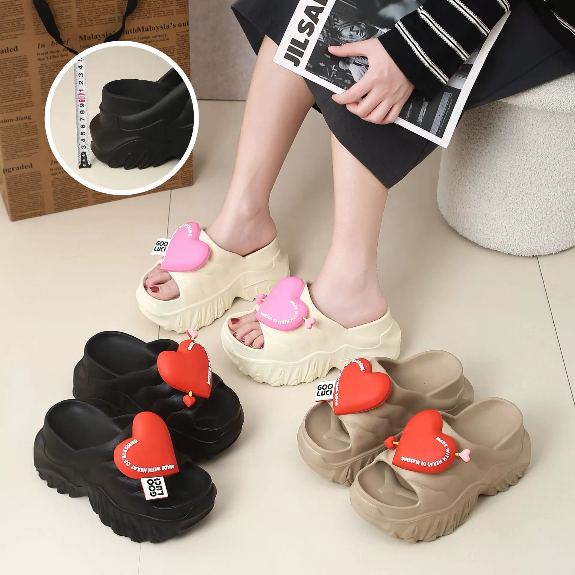 Мультяшная любовь тапочки леди 2025 новый летний шнур